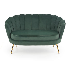 Canapea fixa AMORINITO XL, verde/auriu, 131x77x77x45 cm