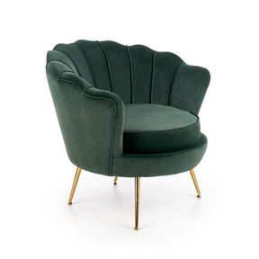 Fotoliu AMORINITO, verde/auriu, 81x77x77x45 cm