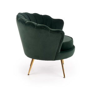 Fotoliu AMORINITO, verde/auriu, 81x77x77x45 cm