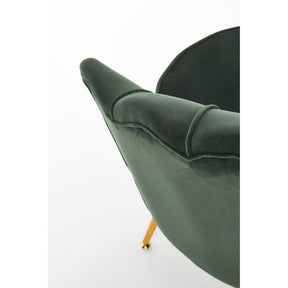 Fotoliu AMORINITO, verde/auriu, 81x77x77x45 cm