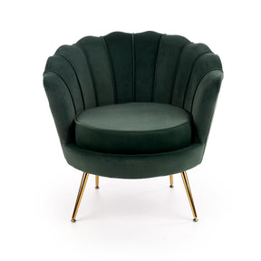 Fotoliu AMORINITO, verde/auriu, 81x77x77x45 cm