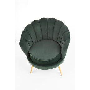Fotoliu AMORINITO, verde/auriu, 81x77x77x45 cm