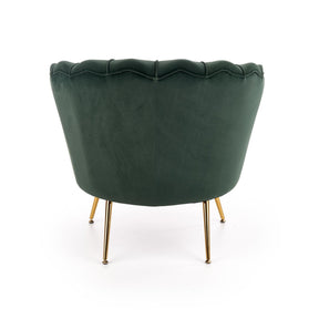 Fotoliu AMORINITO, verde/auriu, 81x77x77x45 cm
