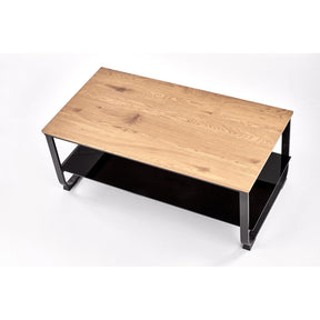 Masuta de cafea ARTIGA stejar auriu/negru, 105x55x45 cm
