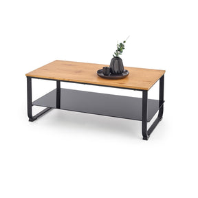 Masuta de cafea ARTIGA stejar auriu/negru, 105x55x45 cm