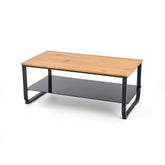 Masuta de cafea ARTIGA stejar auriu/negru, 105x55x45 cm