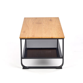 Masuta de cafea ARTIGA stejar auriu/negru, 105x55x45 cm