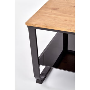 Masuta de cafea ARTIGA stejar auriu/negru, 105x55x45 cm
