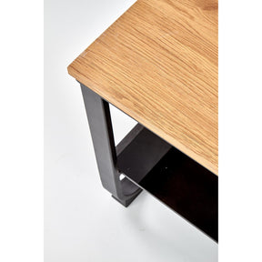 Masuta de cafea ARTIGA stejar auriu/negru, 105x55x45 cm