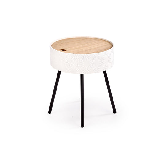 Masuta de cafea AURA alb, 38x45 cm