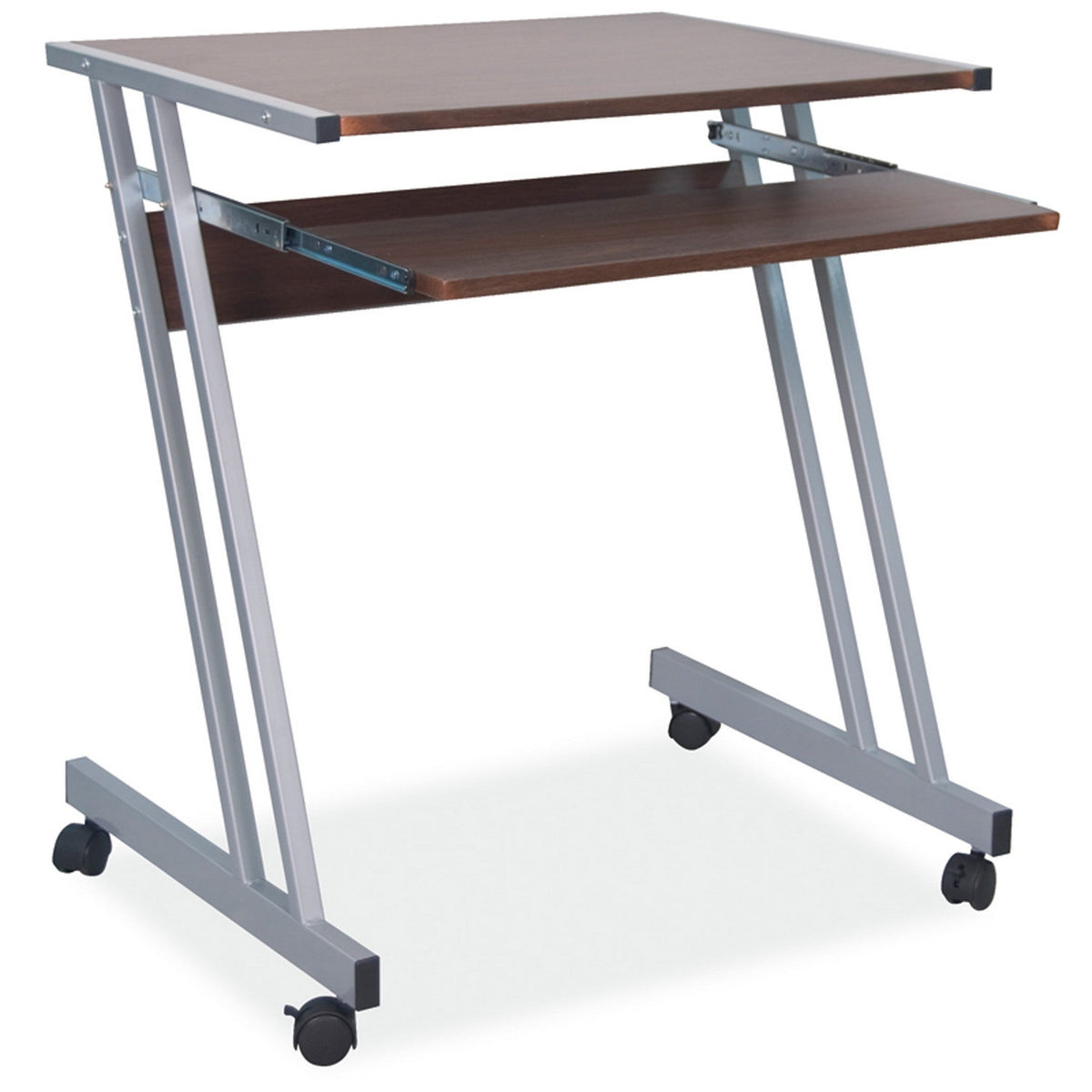 Birou B233 maro inchis/aluminiu, 73/48x60 cm