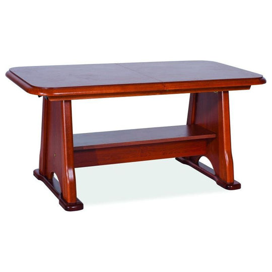 Masa BEATA, castan, cadru din lemn masiv, extensibila, 130-170x67x60-77 cm