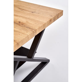 Masuta de cafea XENA dreptunghiulara negru/natural, 110x60x45 cm