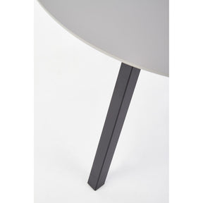 Masa rotunda BALROG, negru/gri deschis, 100x74 cm