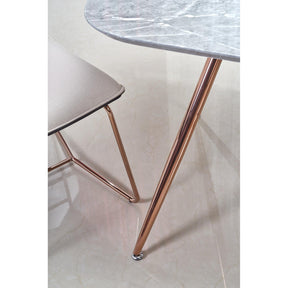 Scaun tapitat K390, crem/gri inchis/auriu, 46x60x90 cm