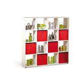 Biblioteca organizator Caboto 16, alb, 139x33x144 cm