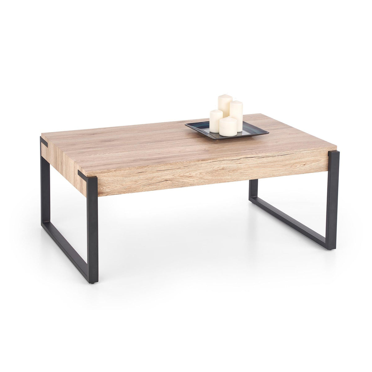 Masuta de cafea CAPRI san remo/negru, 110x64x42 cm