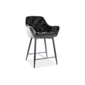 Scaun bar CHERRY H-2 negru, 56x40x87 cm