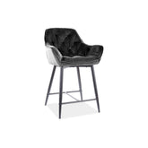 Scaun bar CHERRY H-2 negru, 56x40x87 cm