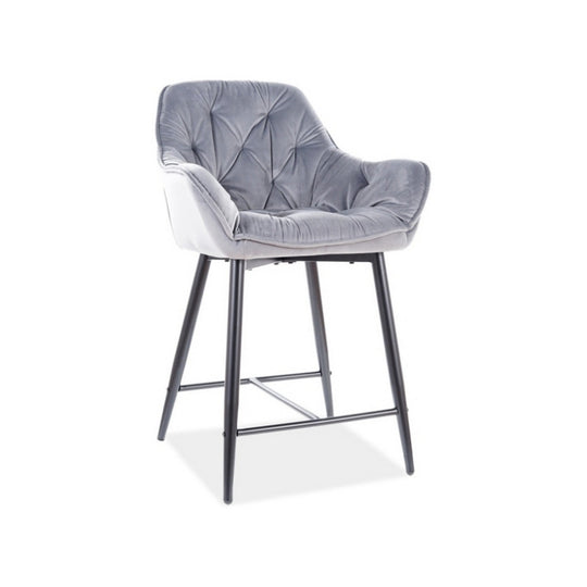 Scaun pentru bar CHERRY H-2, gri, 56x40x87 cm