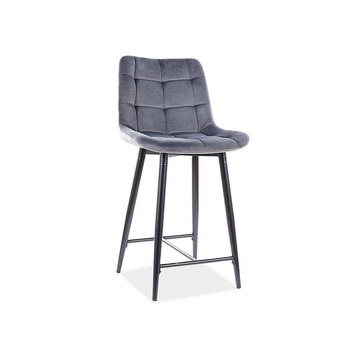 Scaun pentru bar CHIC H-2, gri, 45x37x92 cm