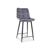 Scaun pentru bar CHIC H-2, gri, 45x37x92 cm