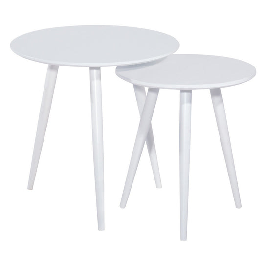 Masute living clasice albe Cleo, metal, 50X40X45