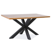 Masa bucatarie din lemn Cross 180, negru/stejar, 180X90X75