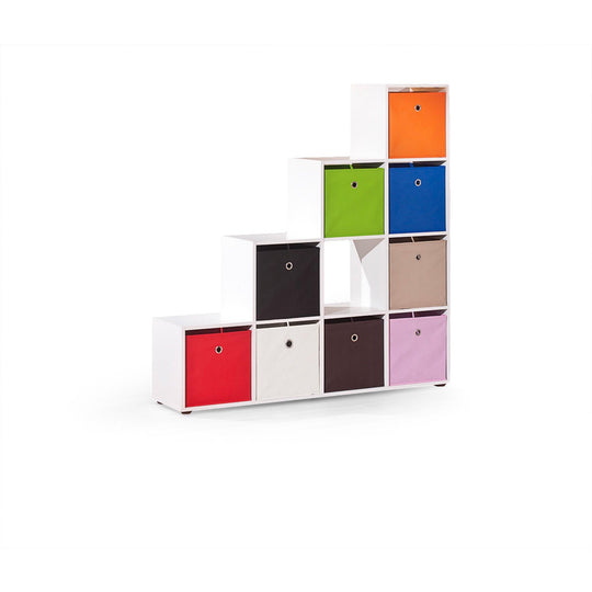 Biblioteca organizator Caboto, alb, 139x33x144 cm