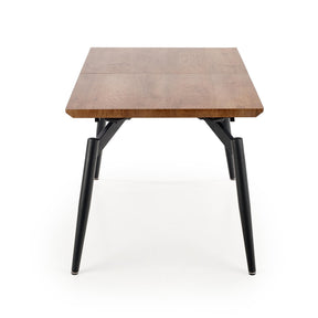Masa extensibila CAMBELL, negru/stejar, 140/180x80x74 cm