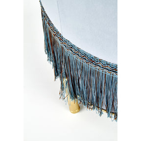 Taburet COSBY albastru/auriu, 39x39 cm