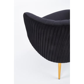 Fotoliu CROWN, negru/auriu, 78x72x80x45 cm