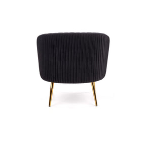 Fotoliu CROWN, negru/auriu, 78x72x80x45 cm