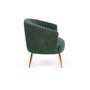 Fotoliu CROWN, verde/auriu, 78x72x80x45 cm