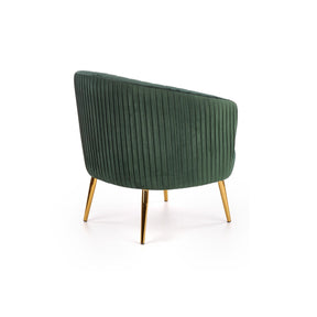 Fotoliu CROWN, verde/auriu, 78x72x80x45 cm