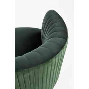 Fotoliu CROWN, verde/auriu, 78x72x80x45 cm