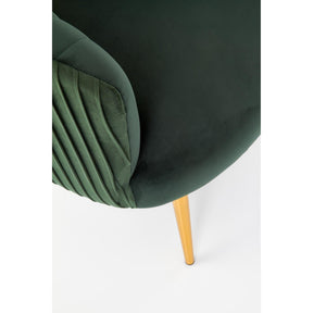 Fotoliu CROWN, verde/auriu, 78x72x80x45 cm