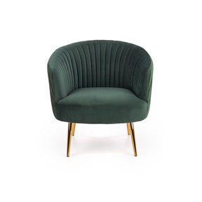 Fotoliu CROWN, verde/auriu, 78x72x80x45 cm