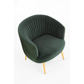 Fotoliu CROWN, verde/auriu, 78x72x80x45 cm