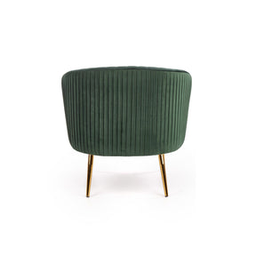 Fotoliu CROWN, verde/auriu, 78x72x80x45 cm