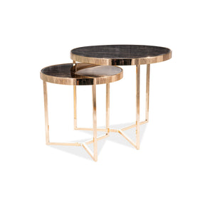 Set masute DELIA II, negru/auriu