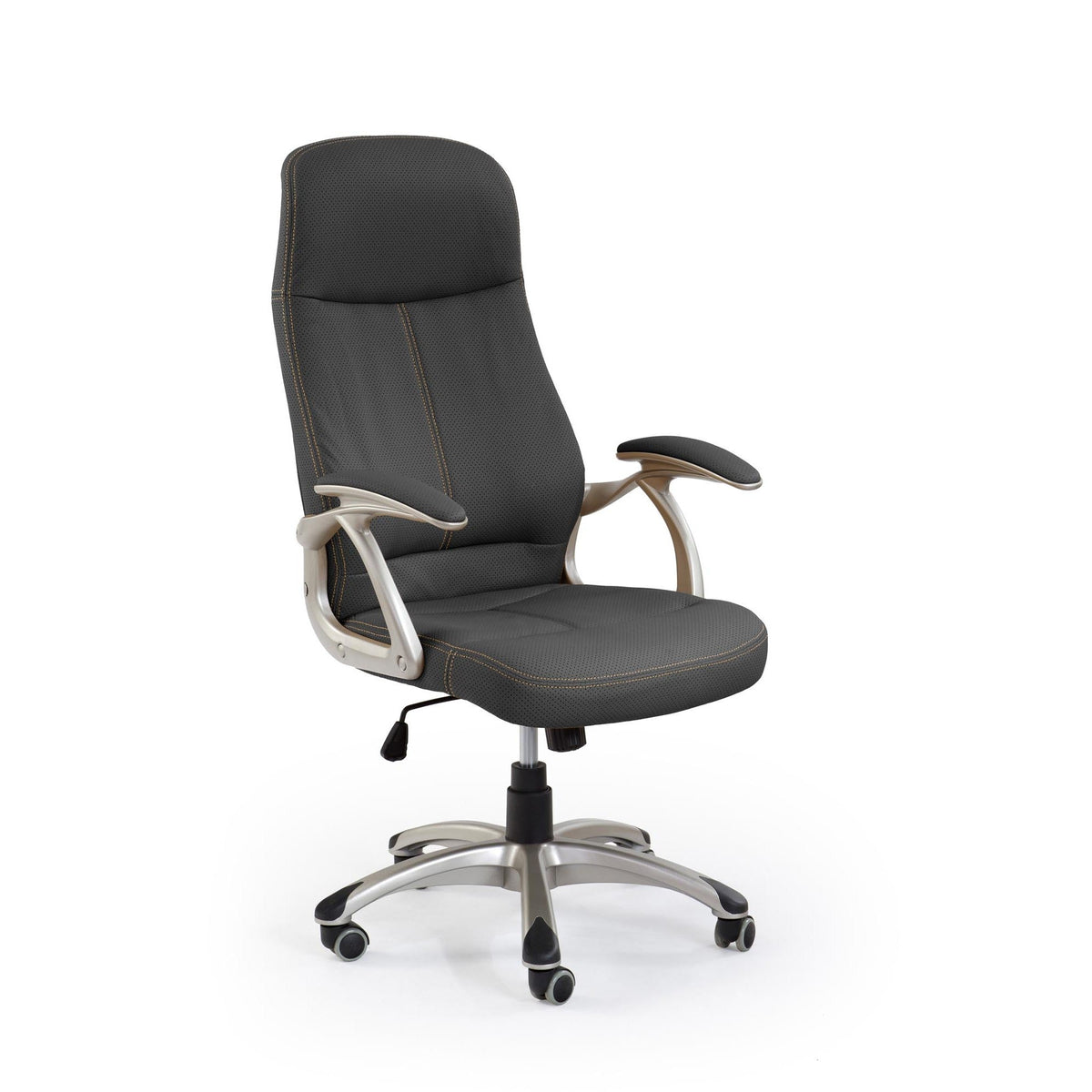 Scaun directorial din piele Edison, 64X70X111/118 CM