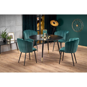 Scaun tapitat K386, verde, 60x58x84 cm