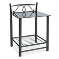 Noptiera dormitor neagra ET920, 46X49X65