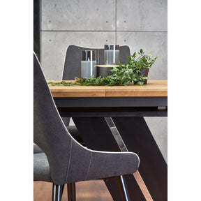 Scaun tapitat K369, gri inchis, 48x58x92 cm