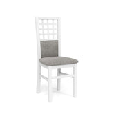 Scaun alb lemn masiv Gerard 3, 44X43X96 CM - ACAJU 