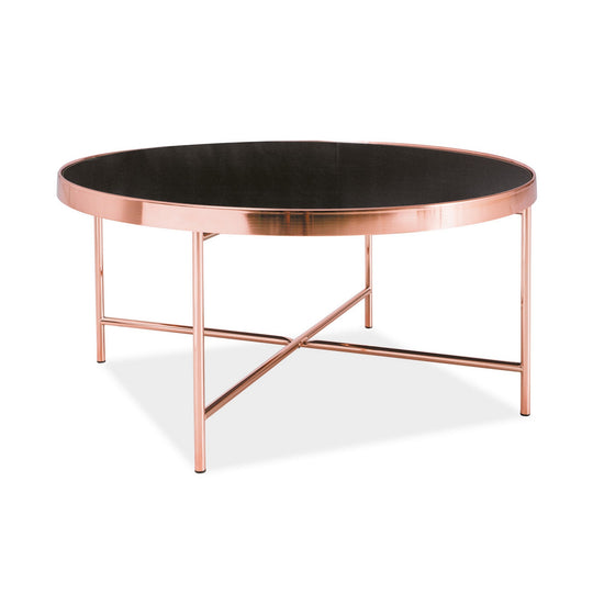 Masuta cafea sticla Gina B, sticla/metal, 82X40