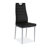 Scaun bucatarie tapitat cu piele ecologica neagra H260, 40X38X96