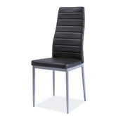 Scaun tapitat cu piele ecologica H261 BIS, negru, 40X38X96 cm
