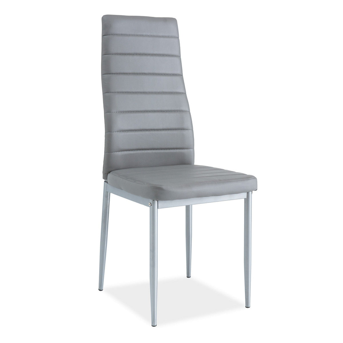 Scaun lemn tapitat cu spatar inalt H261 BIS, gri, 40X38X96